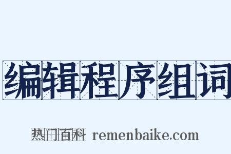 编辑程序组词是什么意思的图片